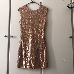 Bodycon Sequin Rose Gold Party Dress